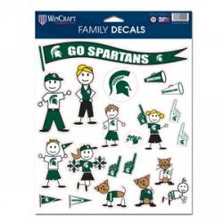 Michigan State University Spartans - 8.5x11 Family Sticker Sheet