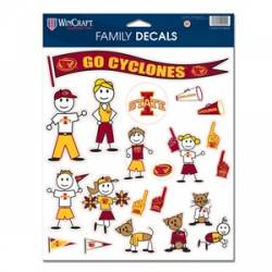 Iowa State University Cyclones - 8.5x11 Family Sticker Sheet