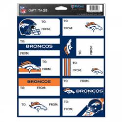 Denver Broncos - Sheet of 10 Gift Tag Labels