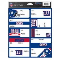 New York Giants - Sheet of 10 Gift Tag Labels