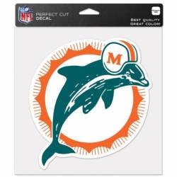 Miami Dolphins Retro Logo - 8x8 Full Color Die Cut Decal