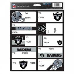 Oakland Raiders - Sheet of 10 Gift Tag Labels