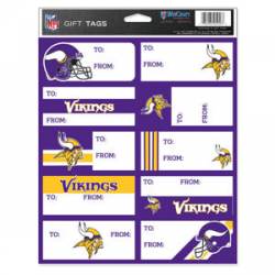 Minnesota Vikings - Sheet of 10 Gift Tag Labels