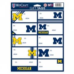 University Of Michigan Wolverines - Sheet of 10 Gift Tag Labels