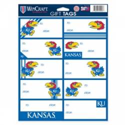 University Of Kansas Jayhawks - Sheet of 10 Gift Tag Labels
