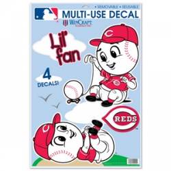 Cincinnati Reds Lil Fan Mascot - Set of 4 Ultra Decals