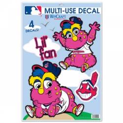 Cleveland Indians Lil Fan Mascot - Set of 4 Ultra Decals
