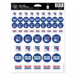 New York Rangers - 8.5x11 Sticker Sheet