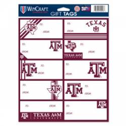 Texas A&M University Aggies - Sheet of 10 Gift Tag Labels