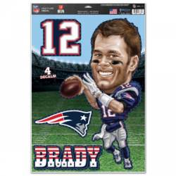 Tom Brady #12 New England Patriots - Set of 4 Ultra Decals
