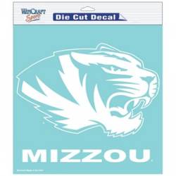 University Of Missouri Tigers - 8x8 White Die Cut Decal