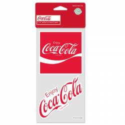 Enjoy A Coca-Cola Coke Soda - Set of Two 4x4 Die Cut Decals
