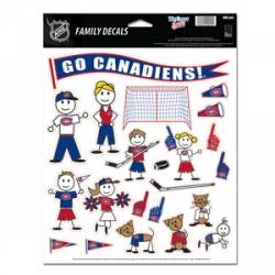 Montreal Canadiens - 8.5x11 Family Sticker Sheet
