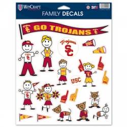 University Of Southern California USC Trojans - 8.5x11 Family Sticker Sheet