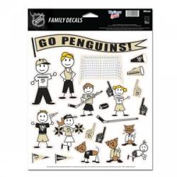 Pittsburgh Penguins - 8.5x11 Family Sticker Sheet