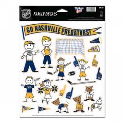 Nashville Predators - 8.5x11 Family Sticker Sheet
