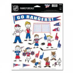 New York Rangers - 8.5x11 Family Sticker Sheet