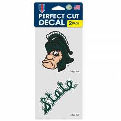 Michigan State University Spartans Retro - Set of Two 4x4 Die Cut Decals