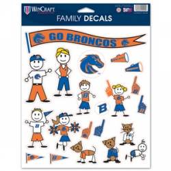 Boise State University Broncos - 8.5x11 Family Sticker Sheet