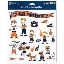 Auburn University Tigers - 8.5x11 Family Sticker Sheet