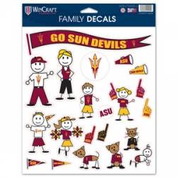 Arizona State University Sun Devils - 8.5x11 Family Sticker Sheet