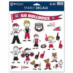 University Of Georgia Bulldogs - 8.5x11 Family Sticker Sheet