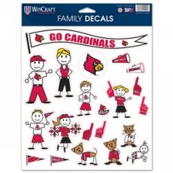 University Of Louisville Cardinals - 8.5x11 Family Sticker Sheet