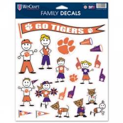 Clemson University Tigers - 8.5x11 Family Sticker Sheet