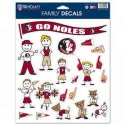 Florida State University Seminoles - 8.5x11 Family Sticker Sheet