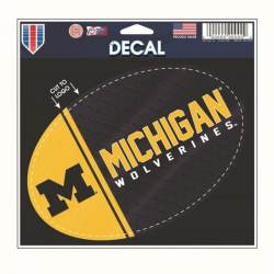 University Of Michigan Wolverines - 3.5x5 Vinyl Oval Sticker