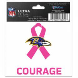 Baltimore Ravens Breast Cancer Awareness Courage - Ultra Decal