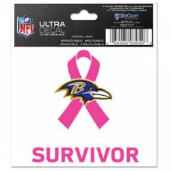 Baltimore Ravens Breast Cancer Awareness Survivor - Ultra Decal