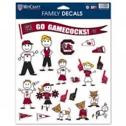 University Of South Carolina Gamecocks - 8.5x11 Family Sticker Sheet