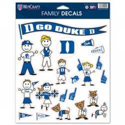 Duke University Blue Devils - 8.5x11 Family Sticker Sheet