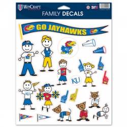 University Of Kansas Jayhawks - 8.5x11 Family Sticker Sheet