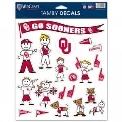 University Of Oklahoma Sooners - 8.5x11 Family Sticker Sheet