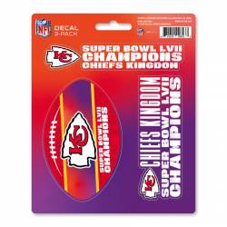 Kansas City Chiefs Super Bowl LVII 57 Champions - Set Of 3 Sticker Sheet