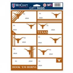 University Of Texas Longhorns - Sheet of 10 Gift Tag Labels