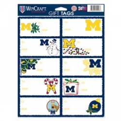 University Of Michigan Wolverines - Sheet of 10 Christmas Gift Tag Labels