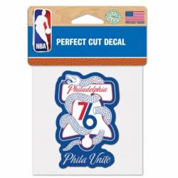 Philadelphia 76ers Phila Unite - 4x4 Die Cut Decal