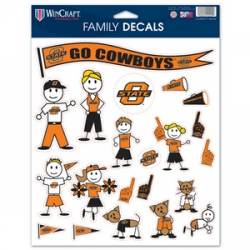 Oklahoma State University Cowboys - 8.5x11 Family Sticker Sheet