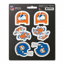 Denver Broncos Retro Vintage - Set Of 6 Sticker Sheet