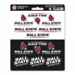 Ball State University Cardinals - Set Of 12 Sticker Sheet