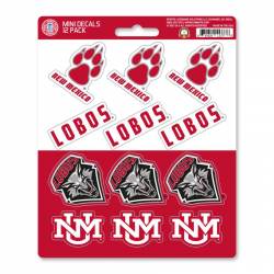 University of New Mexico Lobos - Set Of 12 Sticker Sheet