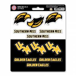 University Of Southern Mississippi Golden Eagles - Set Of 12 Sticker Sheet
