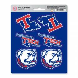 Louisiana Tech University Bulldogs - Set Of 6 Sticker Sheet