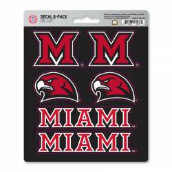 Miami University Redhawks - Set Of 6 Sticker Sheet