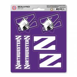 Northwestern University Wildcats - Set Of 6 Sticker Sheet