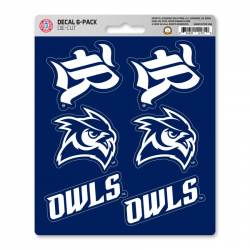 Rice University Owls - Set Of 6 Sticker Sheet