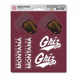 University Of Montana Grizzlies - Set Of 6 Sticker Sheet